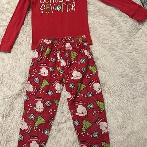 Santa's Favorite Red Kids Pajamas